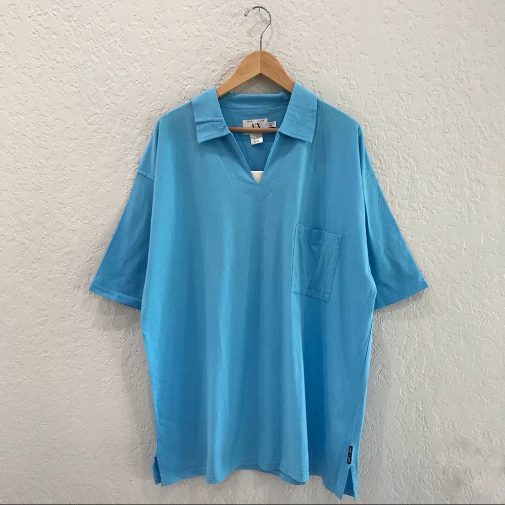 A/X Polo V-Neck in Blue